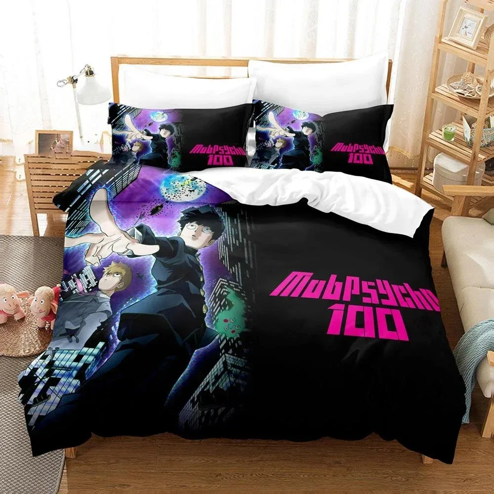 Best Selling Anime Mob Psycho 100 Colorfull Bedding Set