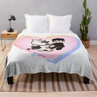 Hot Design Mob Psycho With A Cow Throw Blanket
