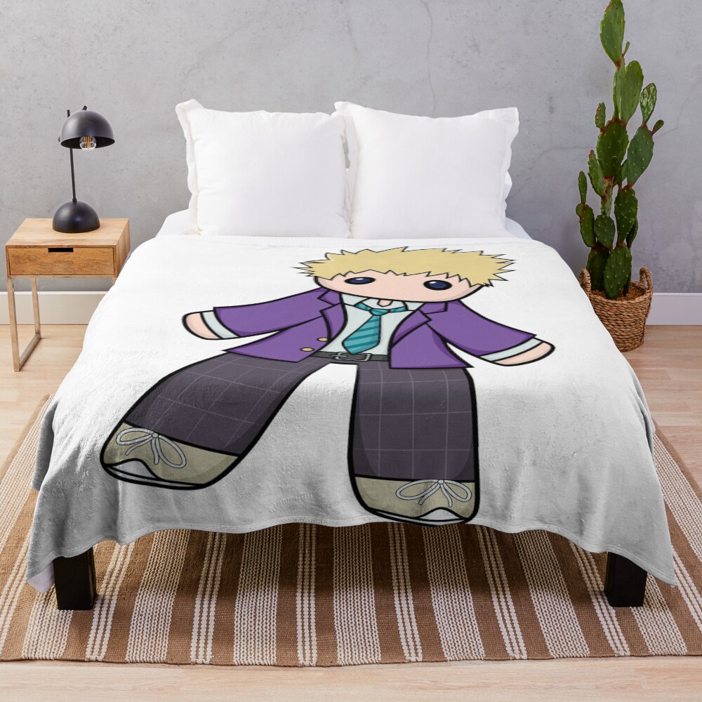 Mob Psycho 100 Character Teruki Chibi Throw Blanket