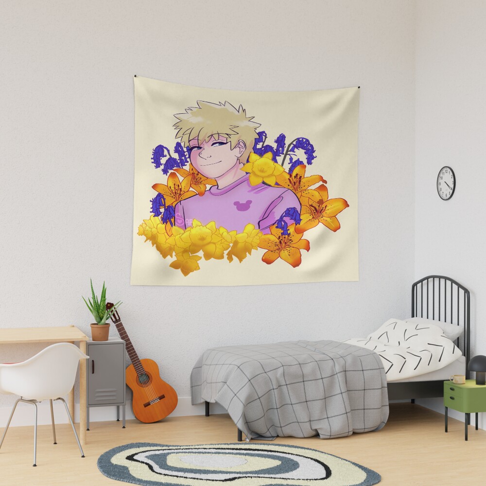 Mob Psycho 100 Teruki Flowers Tapestry