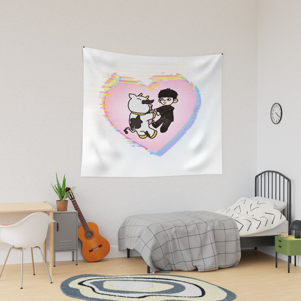 Hot Design Mob Psycho With A Cow Tapestry