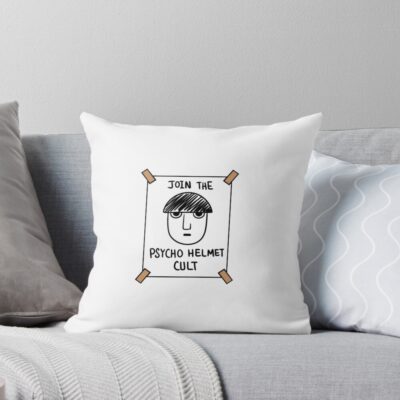 Mob Psycho 100 Helmet Cult Sticker Throw Pillow