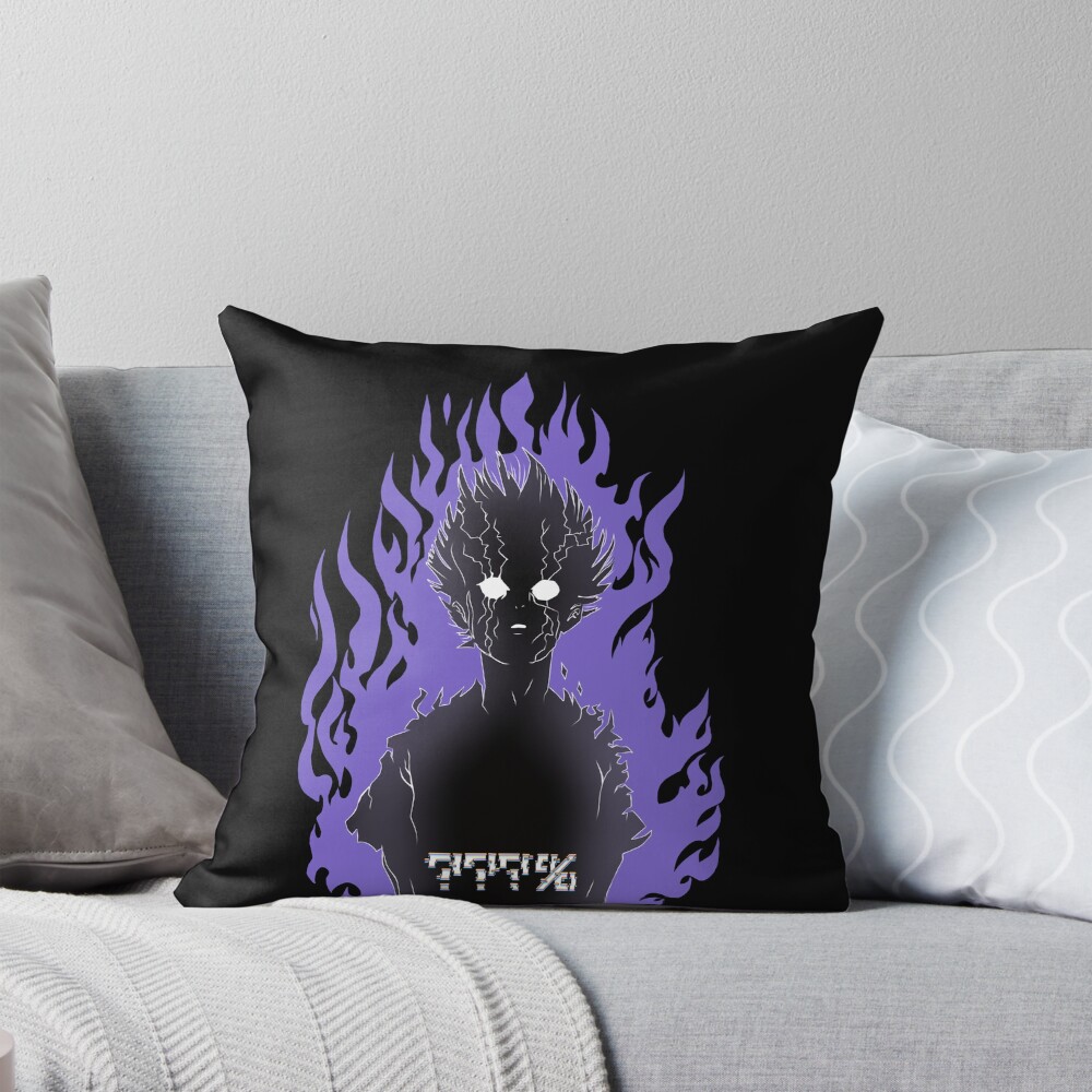 Scribble Mob Psycho 100 Vintage Throw Pillow