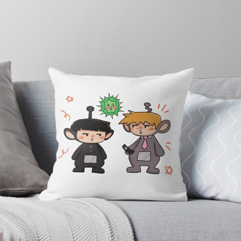 Psychic Boy 100 Television Tubbies Throw Pillow